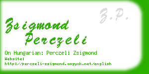 zsigmond perczeli business card